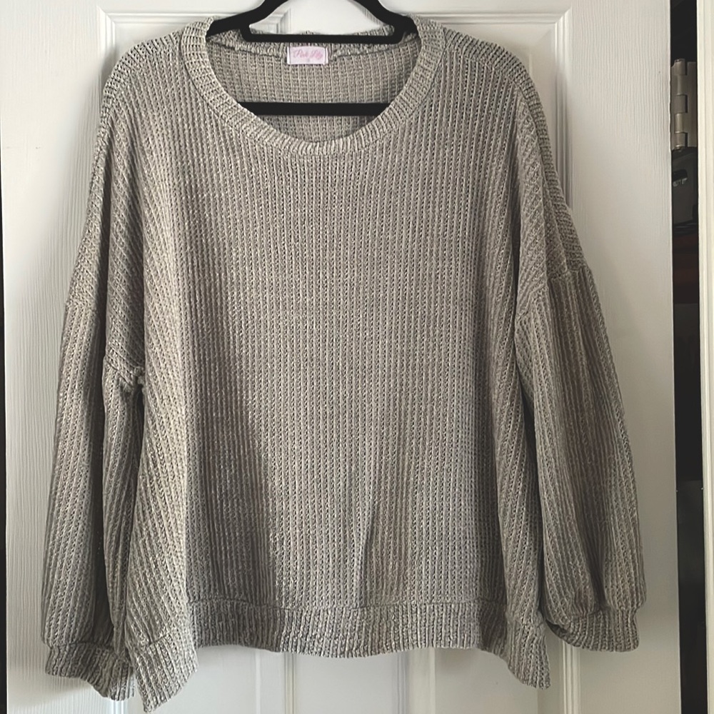 Pink Lily chenille sweater